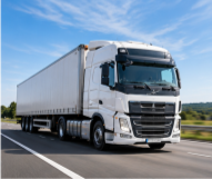 Commercial truck used in road transport and logistics