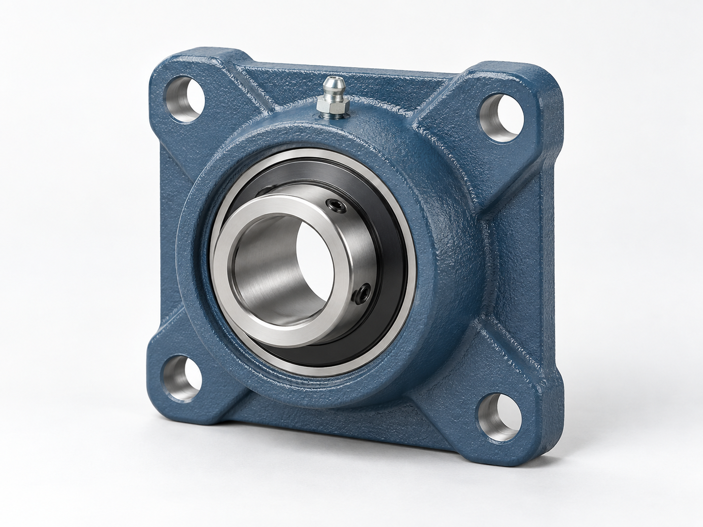 Square four-bolt flange bearing unit with mounted insert bearing