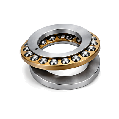 Thrust bearing assembly with rolling elements between bearing washers