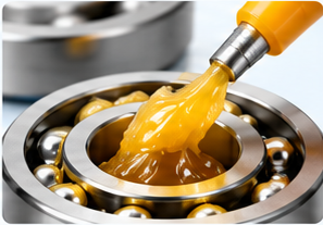 Industrial bearing lubrication and maintenance using grease
