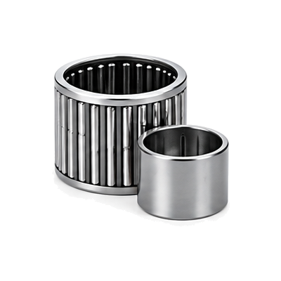 Needle roller bearing with long thin cylindrical rollers