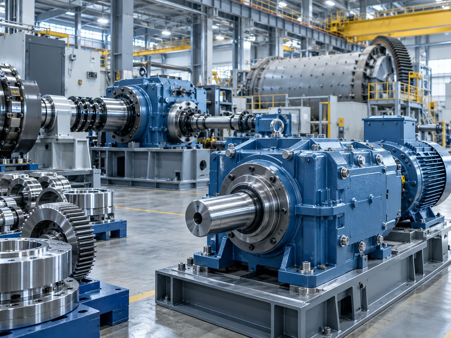 Industrial machinery and production equipment inside a manufacturing workshop