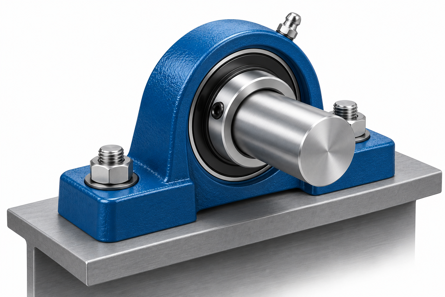 Mounted bearing unit illustrating housing mounting configuration